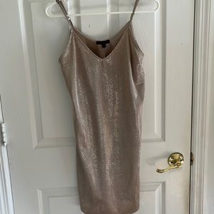 Mini dress with gold flecks